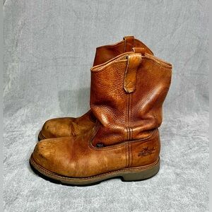 Thorogood American Heritage Distressed Men's Brown Leather Work Boots Size 9 EEE